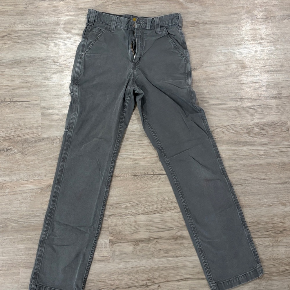 Carhartt Gray Cargo Relaxed Fit Work Pants - Men’s Size 30x34